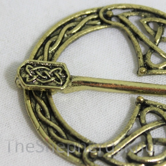 Celtic Nordic Pin Brooch Scarf Kilt Cloak Jewelry - Picture 2 of 8